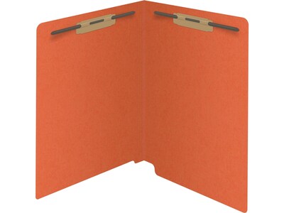 Medical Arts Press Reinforced End Tab File Folder, Straight Cut, Letter-Size, Orange, 50/Box (S-01502-ORG)