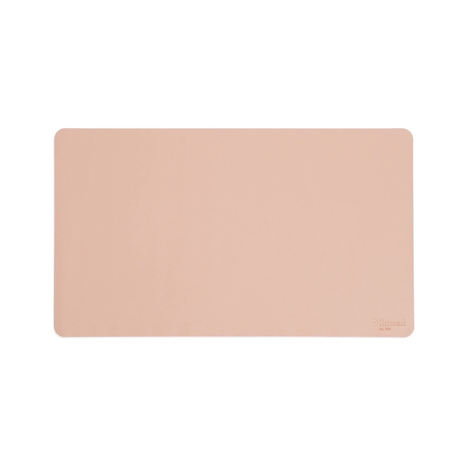 Smead Small Vegan Leather Anti-Slip Desk Pad, 23.6 x 13.7, Light Pink (SMD64839)