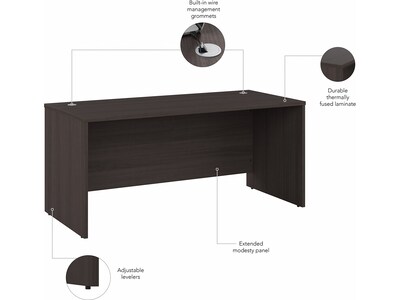 Bush Business Furniture Studio C 66"W Office Desk, Storm Gray (SCD166SG)