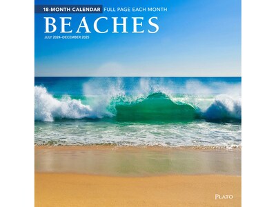 2024-2025 Plato Beaches 12 x 12 Academic & Calendar Monthly Wall Calendar (9781975481315)