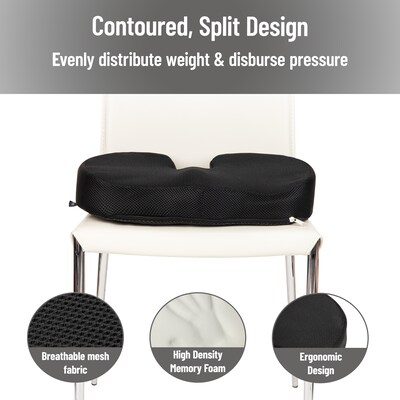 Mind Reader Memory Foam Seat Cushion, Black (SEATMESH-BLK)