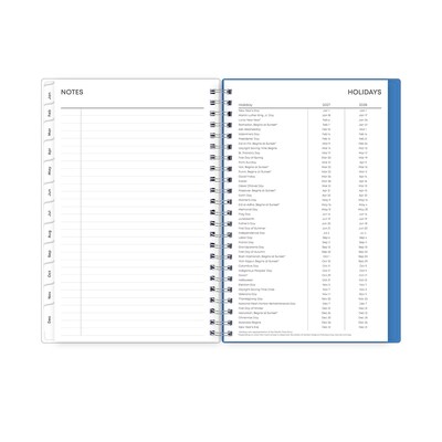 2027 Blue Sky Savoy Cool 5" x 8" Calendar Year Weekly & Monthly Planner, Plastic Cover (148763-27)