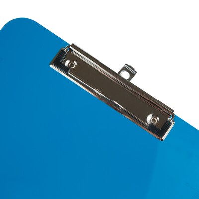 JAM Paper Plastic Clipboard, Letter Size, Blue, 12/Pack (340926882AZ)