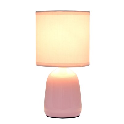 Simple Designs Table Lamp, Light Pink (LT1134-LPK)