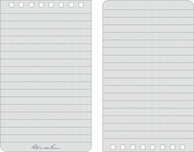 Rite In The Rain All-weather 1-Subject Pocket Notebook, 3" x 5", Graph Ruled, 50 Sheets, Black (735)