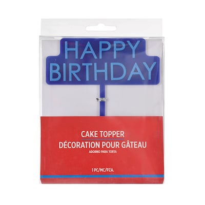 Party City Happy Birthday Cake Topper, Navy (AM100130)
