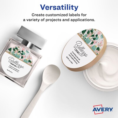 Avery Laser/Inkjet Round Multipurpose Labels, 3 Dia, Matte White, 300 Labels/Box (94513)