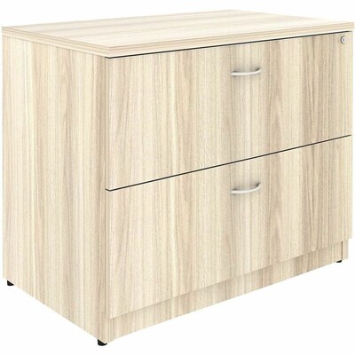Lorell Essentials 2-Drawer Lateral File, Letter/Legal Size, Modern Elm (LLR66335)