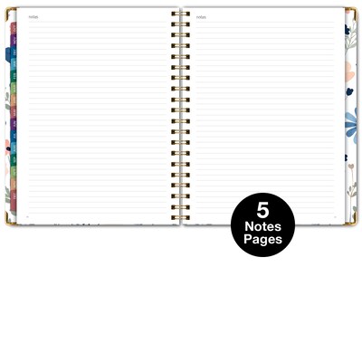 2027 Excello Brands 9" x 11" Weekly & Monthly Standard Planner, Paperboard Cover, Colorful Botanicals (FSHN-CY27-8511-30)