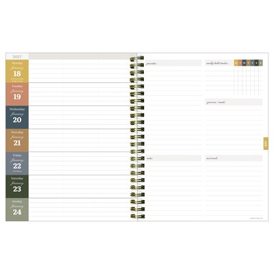 2026-2027 TF Publishing Rose 6.5" x 8" Academic Weekly & Monthly Planner, Paperboard Cover (AY27-9212)