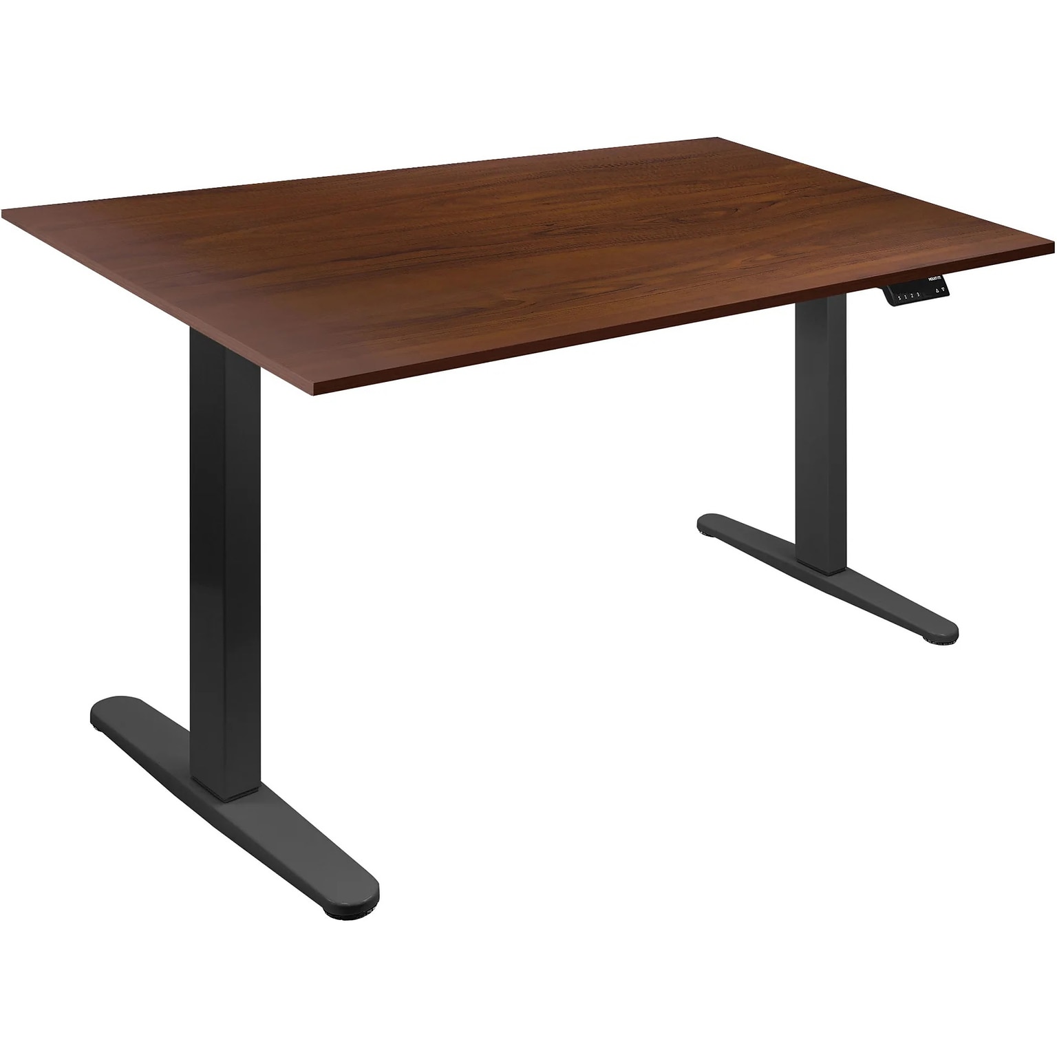 Mount-It! 55W Electric Rectangular Adjustable Standing Desk, Brown/Black (MI-18114)