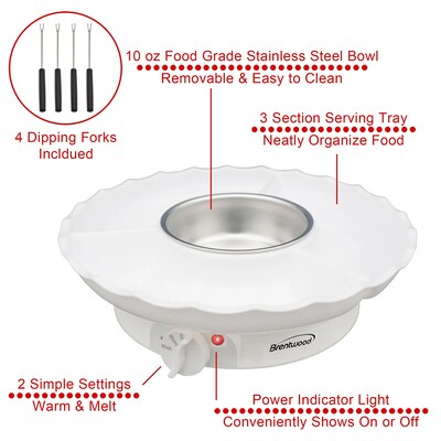Brentwood Electric Fondue Pot Set