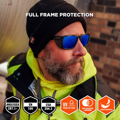 Ergodyne Skullerz SIXTEN-AFASPM Anti-Fog Safety Glasses, Blue Lens (58240)