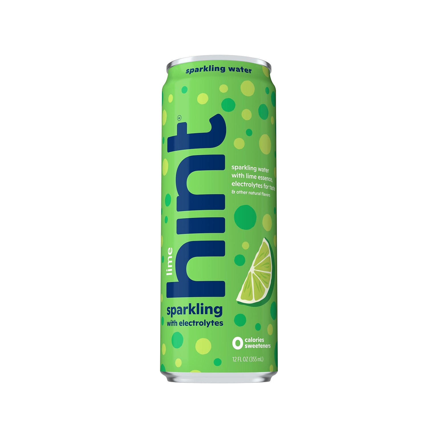 Hint Lime Sparkling Water with Electrolytes, 12 fl. oz., 12 Cans/Carton (HINT-LIMECAN-E)