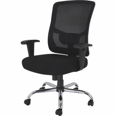 Lorell Ergonomic Fabric Managers Big & Tall Chair, 400 lb. Capacity, Black (LLR62625)