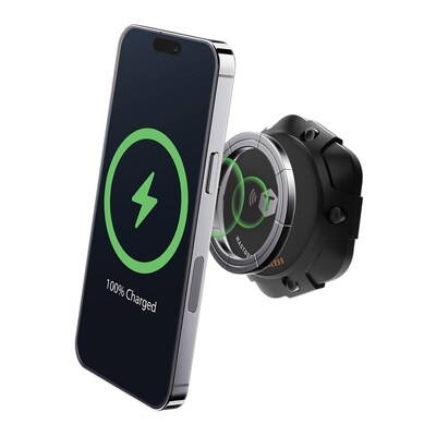 ToughTested Python MagTough Magnetic 15-Watt Wireless-Charging Cup-Holder Mount, Black (TT-4S-WPYTCH)