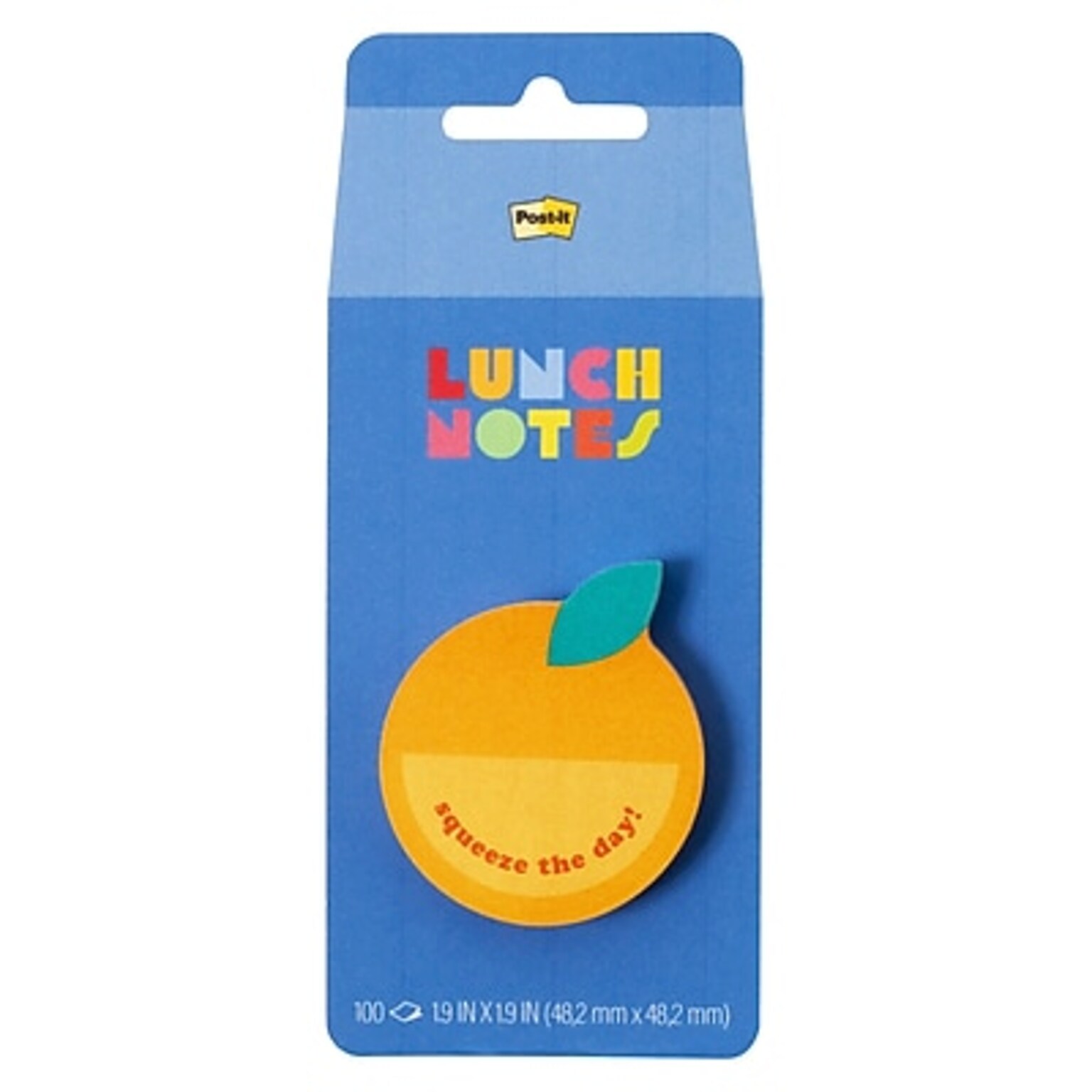 Post-it Lunch Notes Squeeze the Day Notes, 1.9 x 1.9, 100 Sheet/Pad (SBTS26-LN-1)