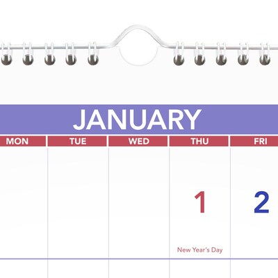 2025 -2027 AT-A-GLANCE 27" x 12" Three-Month Wall Calendar, White/Purple (PM14-28-26)