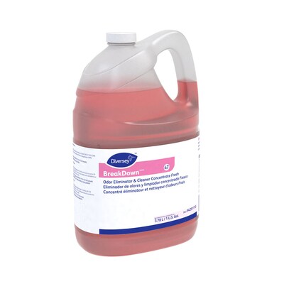 Diversey BreakDown Odor Eliminator Concentrate, Fresh, 1 Gallon, 4/Carton (94291110)
