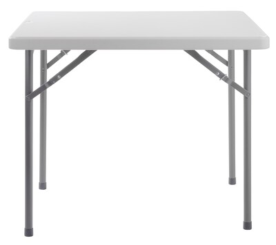 National Public Seating BT Series 36 Square Top Heavy Duty Plastic Folding Table, Speckled Grey (BT