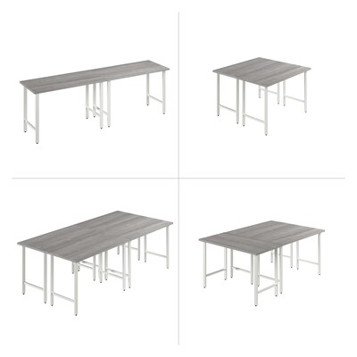 Bush Business Furniture Hustle 48"W Computer Desk with Metal Legs, Platinum Gray (HUD148PG)