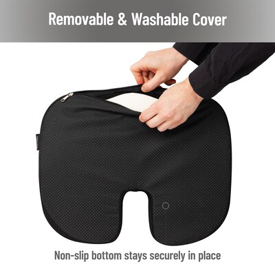 Mind Reader Memory Foam Seat Cushion, Black (SEATMESH-BLK)