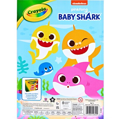Crayola Baby Shark Coloring Book, 96 Pages, 8/Bundle (BIN042642-8)