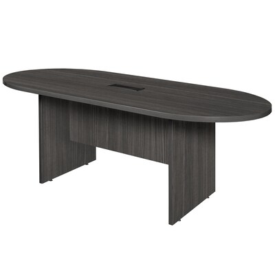 Regency Legacy 71W x 35D Racetrack Shaped Conference Table with Grommet, Ash Grey (LCTRT7135AG)