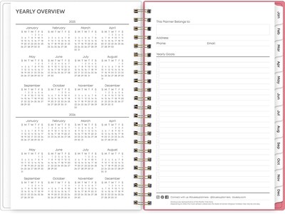 2025 Blue Sky Fly By 5" x 8" Weekly & Monthly Planner, Plastic Cover, Multicolor (140196-25)