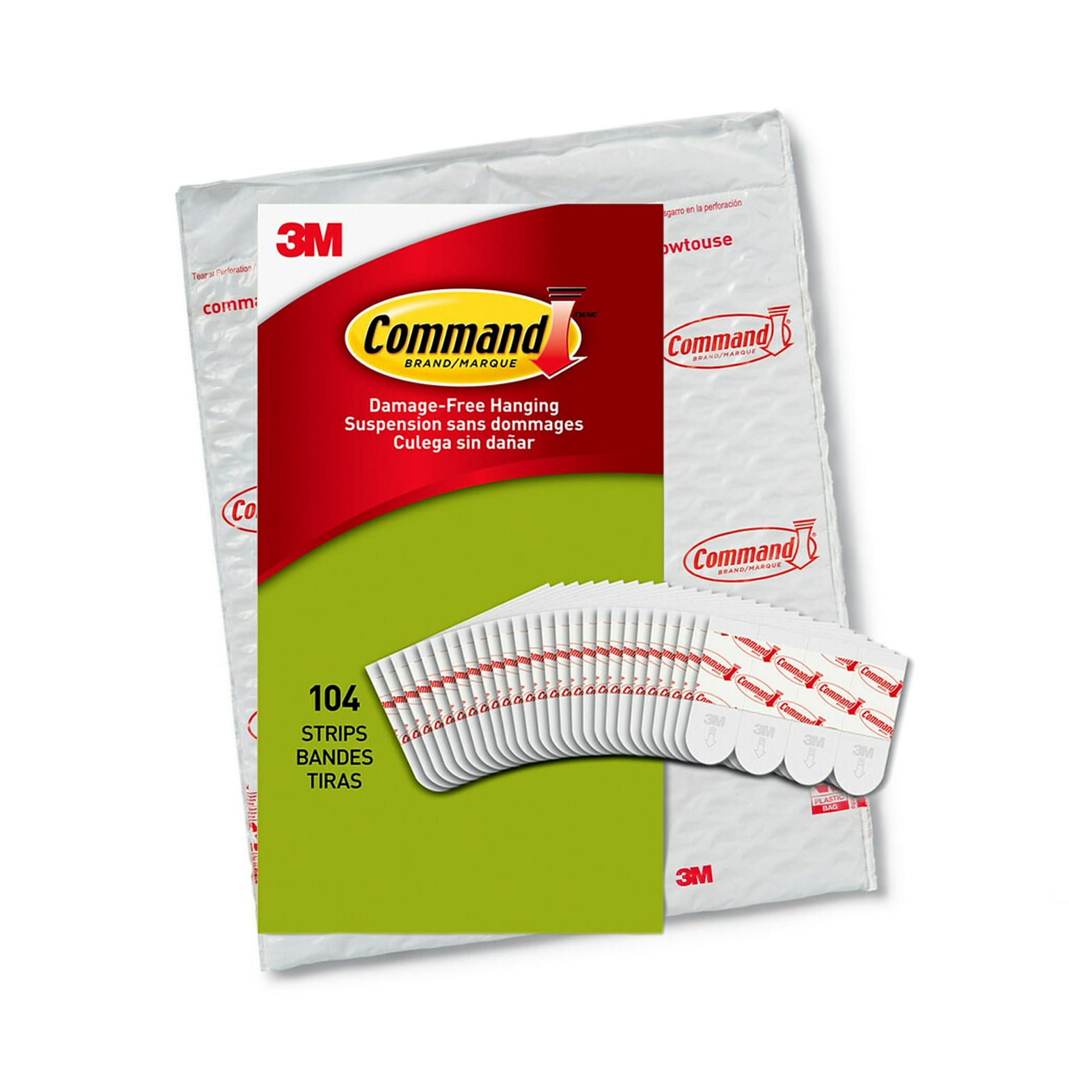 Command Small Poster Strips, 104 Strips/Pack (17024-104NA)