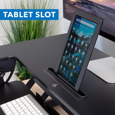 Mount-It! Mount-It! 36"W Rectangular Adjustable Standing Desk Converter, Black (MI-7926)