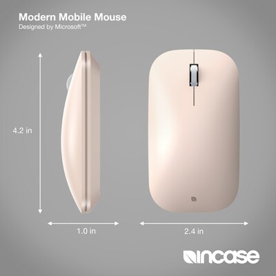 Incase Designed by Microsoft Modern Mobile Wireless Ambidextrous Mouse, Sandstorm (KTF-000107)