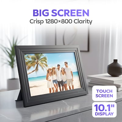 iFab 70P 10.1" Wi-Fi Digital Picture Frame with IPS Touchscreen, Black (IPF70PBK)