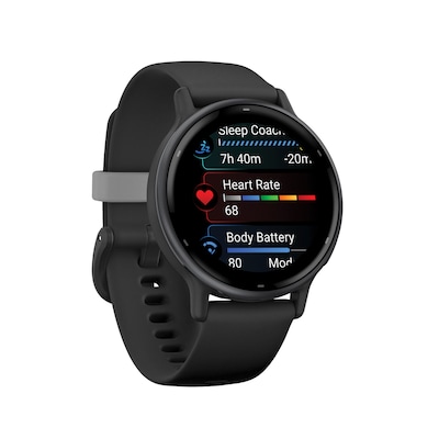 Garmin vívoactive 5 Smartwatch, GPS, 42.2mm, Black Silicone Band (010-02862-10)