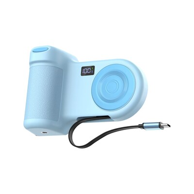 Belkin Stage PowerGrip Wireless Power Bank, 15W, 2.5ft, Blue (CTA006TTBL)