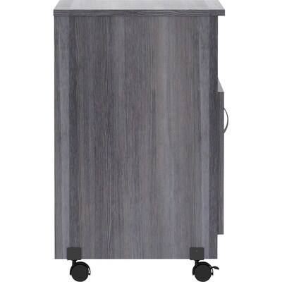 Lorell Mobile Machine Stand with Shelf, 30.50" H x 28" W x 19.75" D, Weathered Charcoal (LLR69627)