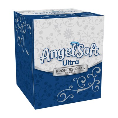 Angel Soft Ultra Professional Series Standard Facial Tissue, 2-Ply, 96 Sheets/Box, 10 Boxes/Pack (4636014)