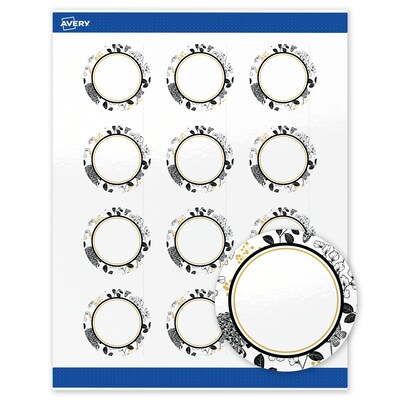Avery Round Laser/Inkjet Multipurpose Labels, 2, White, 120/Pack (19479371018)