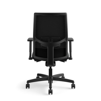 HON Ignition 2.0 Mesh/Vinyl Mid-Back Task Chair, Adjustable Arms, Black (HONI2M2AMLU10TK)