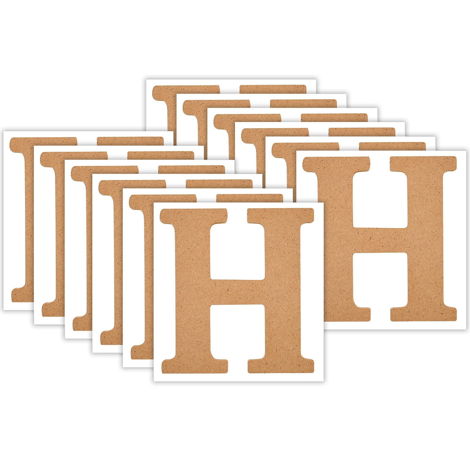 Plaid MDF Letters, 5, Brown Oxide, 12/Pack (PDE63561-12)