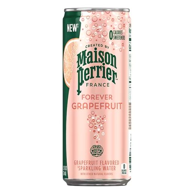 Perrier Flavored Pink Grapefruit Sparkling Mineral Water, 11.15 oz., 8 Cans/Pack (NES64835)