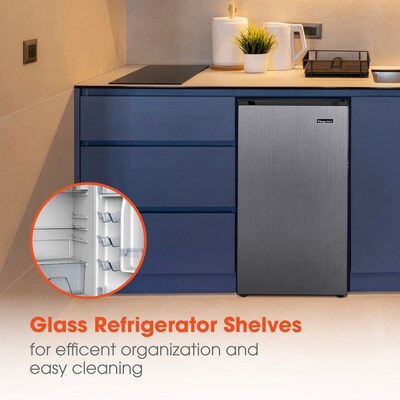 Magic Chef Adjustable Temperature Control Refrigerators, Stainless Steel (HMAR33SE)