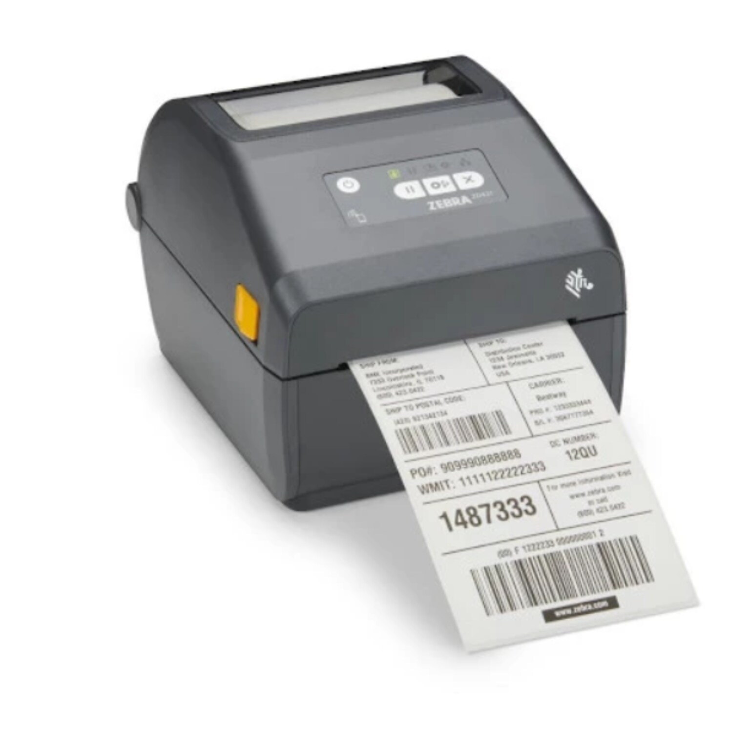 Zebra ZD4A042-D01X01EZ Direct Thermal Printers, USB/Ethernet/Wi-Fi 6/Bluetooth, Gray
