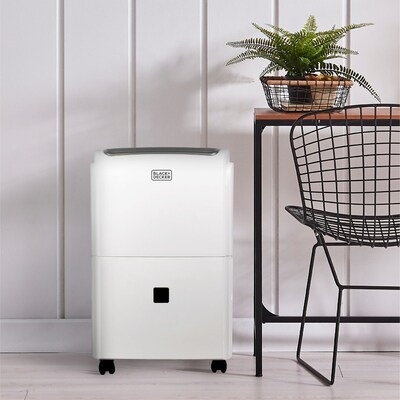 Black & Decker Energy Star 20-Pint Portable Dehumidifier, 2-Speed, Covers up to 1500 sq. ft., White (BDT20WTB)