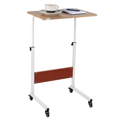 Mind Reader 21.75" Adjustable Standing Desk Laptop Stand, Brown/White (OBRJUST-BRN)