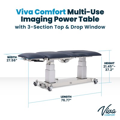Viva Comfort Advanced Power Adjustable Exam Table, 550 lbs. Capacity, Blue (ADIME903-04-MK)