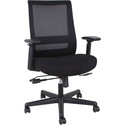 Lorell High-Back Ergonomic Mesh Swivel Executive Management Chair, Black (LLR42175)