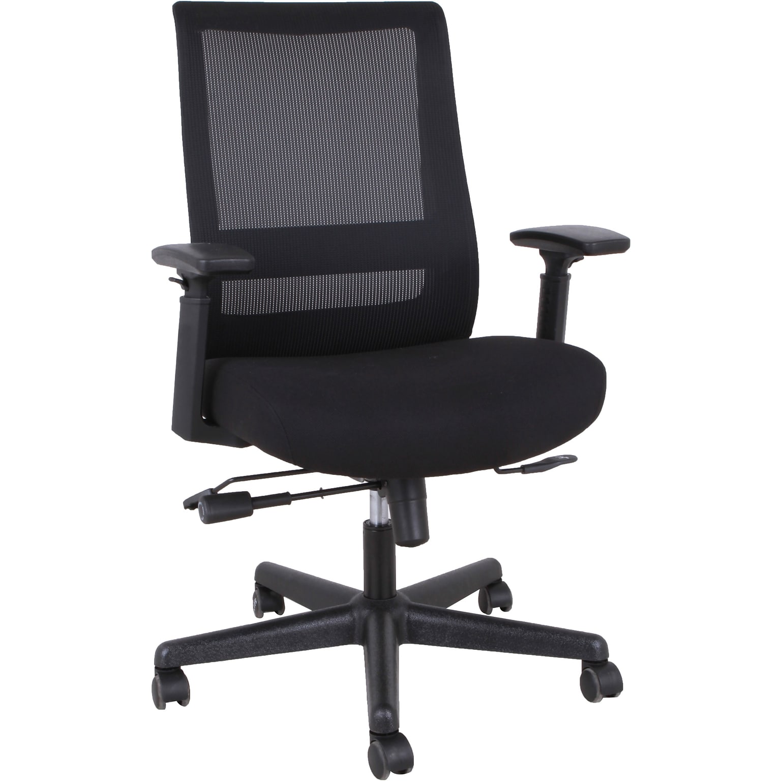Lorell High-Back Ergonomic Mesh Swivel Executive Management Chair, Black (LLR42175)