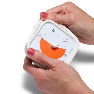 Time Timer MOD 30 Minute Wind Up Timer, White (TTM930W)
