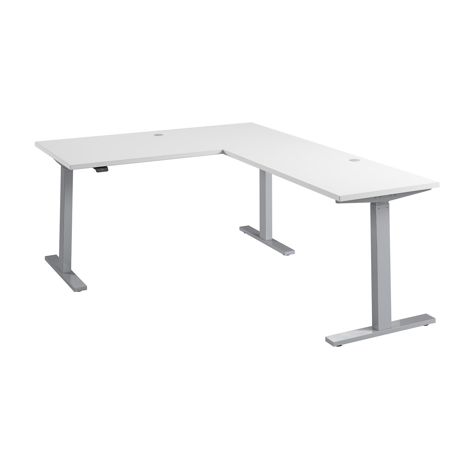 Bush Business Furniture Move 60 Series 60W L Shaped Adjustable Standing Desk, White (M6SL6078WHSK)
